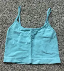 teal garage ribbed tank top