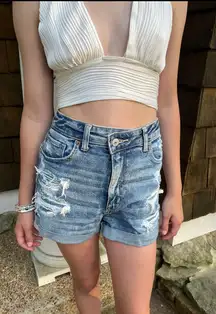 Outfitters Stretch Crossover Denim Mom Shorts