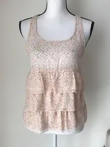 UO Pins & Needles Printed Ruffle Top