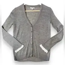 J.Crew Mercantile Lace Sleeve Alpaca Cardigan Sweater