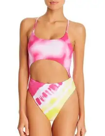 New. AQUA tie dye cut out swimsuit.