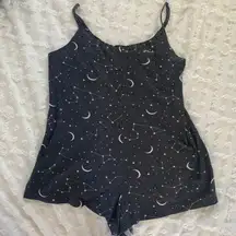 Victoria's Secret Pink Sleep Romper Womens Size Large Celestial Sleepwear