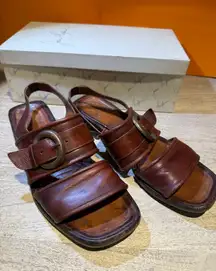 Joan & David Shoes Women’s Size 9 Brown Leather Sandals Vintage Handmade Italy