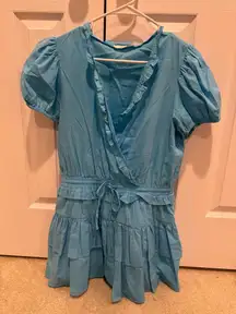 Blue ruffle dress