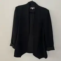 Rebecca Minkoff Black Open Front Asymmetrical Hem Blazer (10)