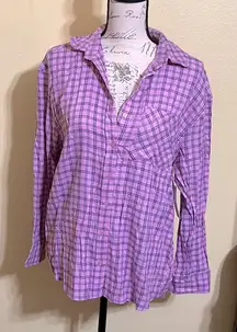 Abound Oversized Flannel Button Up Shirt