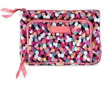 Vera Bradley Pink Pixie Confetti Clutch Wallet Quilted Retired Print preppy Y2K