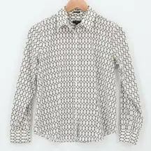 Talbots Petites Equestrian Bit Button Shirt Womens Wrinkle Resistant Size 4P