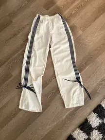 Edikted Track Pants Bows Navy White Striped