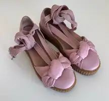 Puma x Fenty Bow Creeper Sandal in Silver Pink