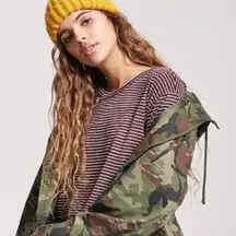 NWT Mineral Wash Stripe Top