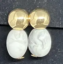 Large Graphic Drop Glaze Craft Stud Earrings for Women Vintage Style Earring