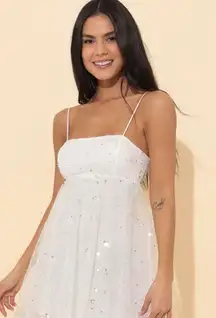 White Sequin Dress