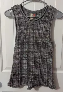 PILCRO Knit Tank Top Medium Gray Speckled