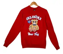 Vintage Oklahoma Sooners Sweatshirt Womens Large Graphic NCAA Football Bear Hug