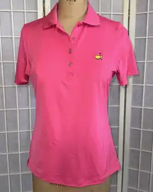 Magnolia Lane Tech Masters Solid Pink Preppy Designer Athletic Polo Golf Shirt