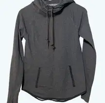 Athleta  Hoodie Women's XS Dark Gray Sentry Funnel Neck Hoodie Rounded Hemline