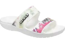 Crocs NWT Unisex Classic  Tie-Dye Graphic Slide Sandal Slip On Shoes W9/M7