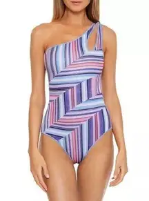 Becca Rebecca Virtue South Coast Arabella Asymmetrical One-Piece Size Small NEW