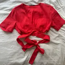 Red Crop Top