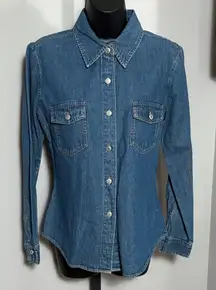 GAP VINTAGE Small Denim Button Down Jean Shirt