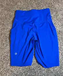 Blue Lululemon Poolside Biker Shorts