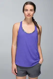 Lululemon 105 F Singlet Heathered Bruised Berry Scalloped Athletic Tank Top 4