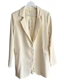 NWT For Love and Lemons Courtney Gabardine Boyfriend Blazer Size Medium