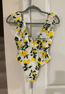 Lemon Ruffle One Piece Swimsuit