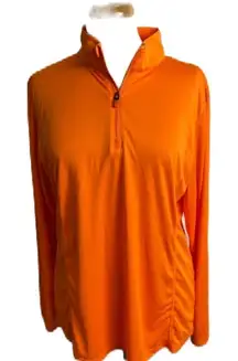 #317 NEON ORANGE  Ladies 1/4 Zip Pullover