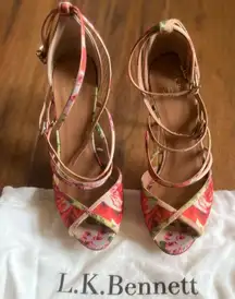 NWT LK Bennett Dahlia Strappy Floral Heels