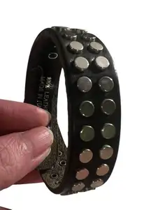 IRO Black and Silver Studded Bracelet