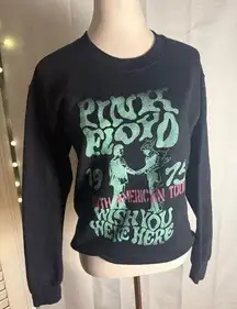 Pink and Black Crew Neck Sweater with Bold Design 1975 Tour Unisex Small