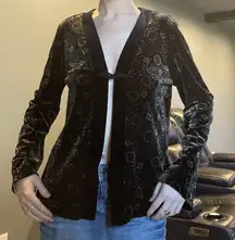 floral velvet cardigan 