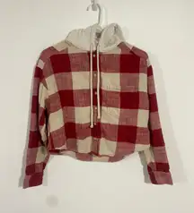 Plaid Cropped Hood Flannel