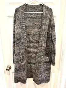 Prana Women Sweater Cardigan Maxi Long Duster Grays Purples Oversized size Small