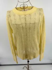 Mango MNG Women Yellow Wool Blend Sweater Size Small