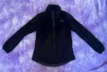 Black Zip Up Fuzzy Jacket