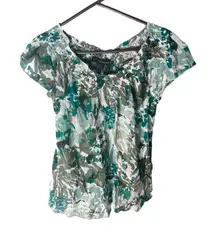 Calvin Klein Jeans Green Floral Blouse