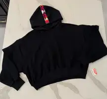 Free People Movement NWT Snow Flow Hoodie Women’s Small Black Logo Geo Stripe