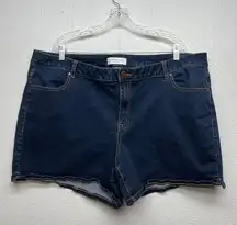 Lane Bryant Essential Stretch Girlfriend Shop Mid-Rise Womens Denim Shorts Sz 22