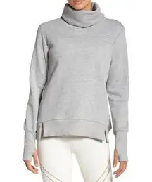 Alo Yoga  Haze Turtleneck Sweatshirt in Dove Gray Heather Size Medium