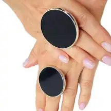 7 7.5 8 Handmade Ring Black Onyx Gem Solid 925 Sterling Silver Gemstone Fine Art UNISEX Original Natural Statement