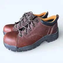 Timberland PRO TiTAN Oxford Alloy Toe Work Shoes Leather Women's 8 *NO INSOLES*
