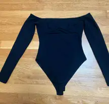 Off The Shoulder Black Bodysuit