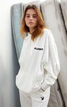 Playboy by Pacsun White Graphic Hoodie