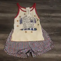 Vinyl Icons This Ain't Texas Shorts 2 Piece Set Size M