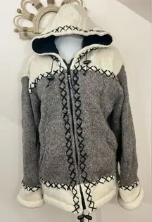 THC Natural Line Wool Zip Up Hooded Jacket M