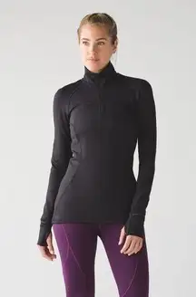 EUC Lululemon First Mile 1/2 Zip Pullover in Black