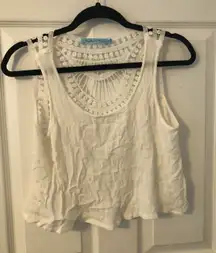 Solitaire Swim White Tank